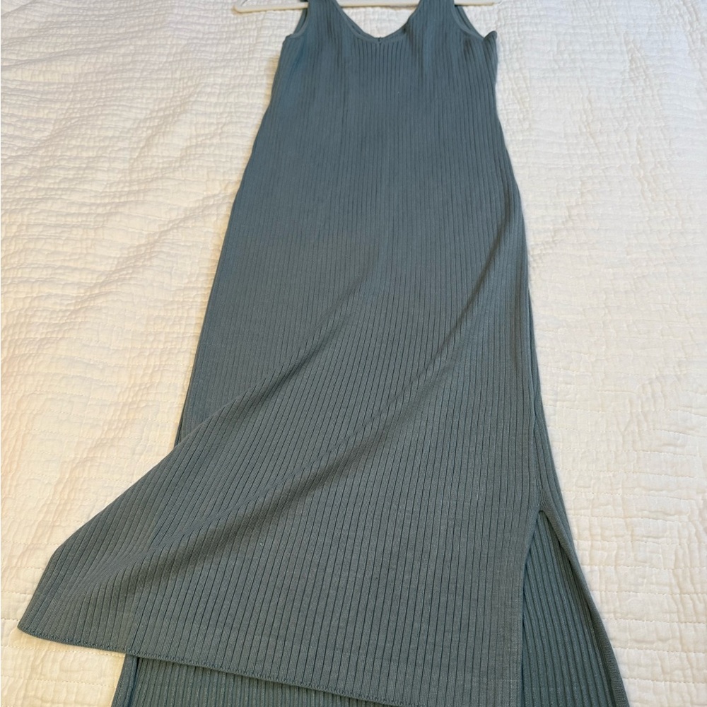 Sonoma Ribbed Maxi Dress in Teal